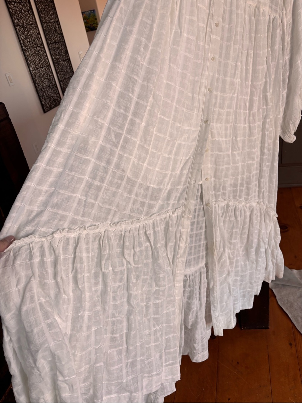 FREE PEOPLE Edie Maxi Dress White NWT Size Large - Picture 11 of 15